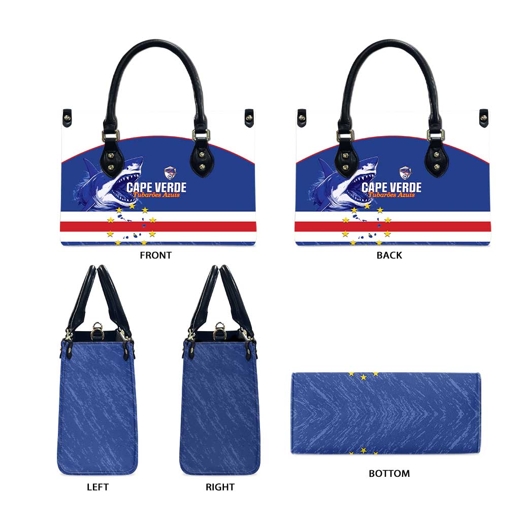 Cape Verde Football Leather Bag Come On Tubaroes Azuis Shark - Wonder Print Shop