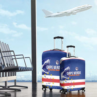 Cape Verde Football Luggage Cover Come On Tubaroes Azuis Shark - Wonder Print Shop
