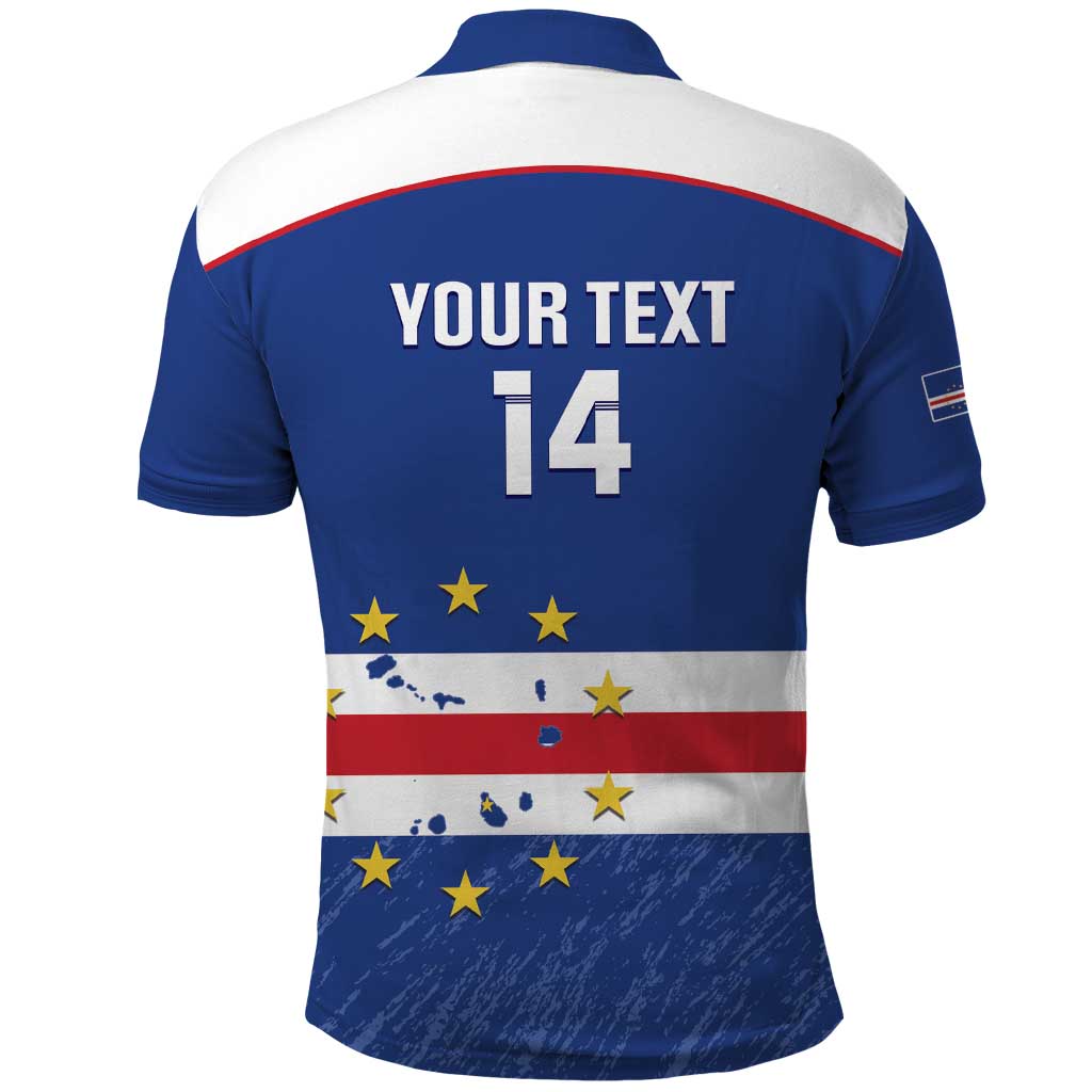 Cape Verde Football Custom Polo Shirt Come On Tubaroes Azuis Shark - Wonder Print Shop