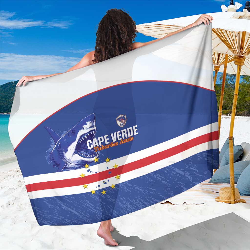 Cape Verde Football Sarong Come On Tubaroes Azuis Shark - Wonder Print Shop