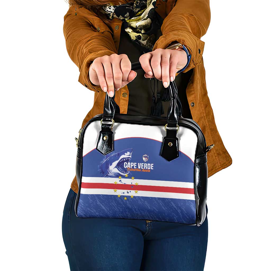Cape Verde Football Shoulder Handbag Come On Tubaroes Azuis Shark - Wonder Print Shop