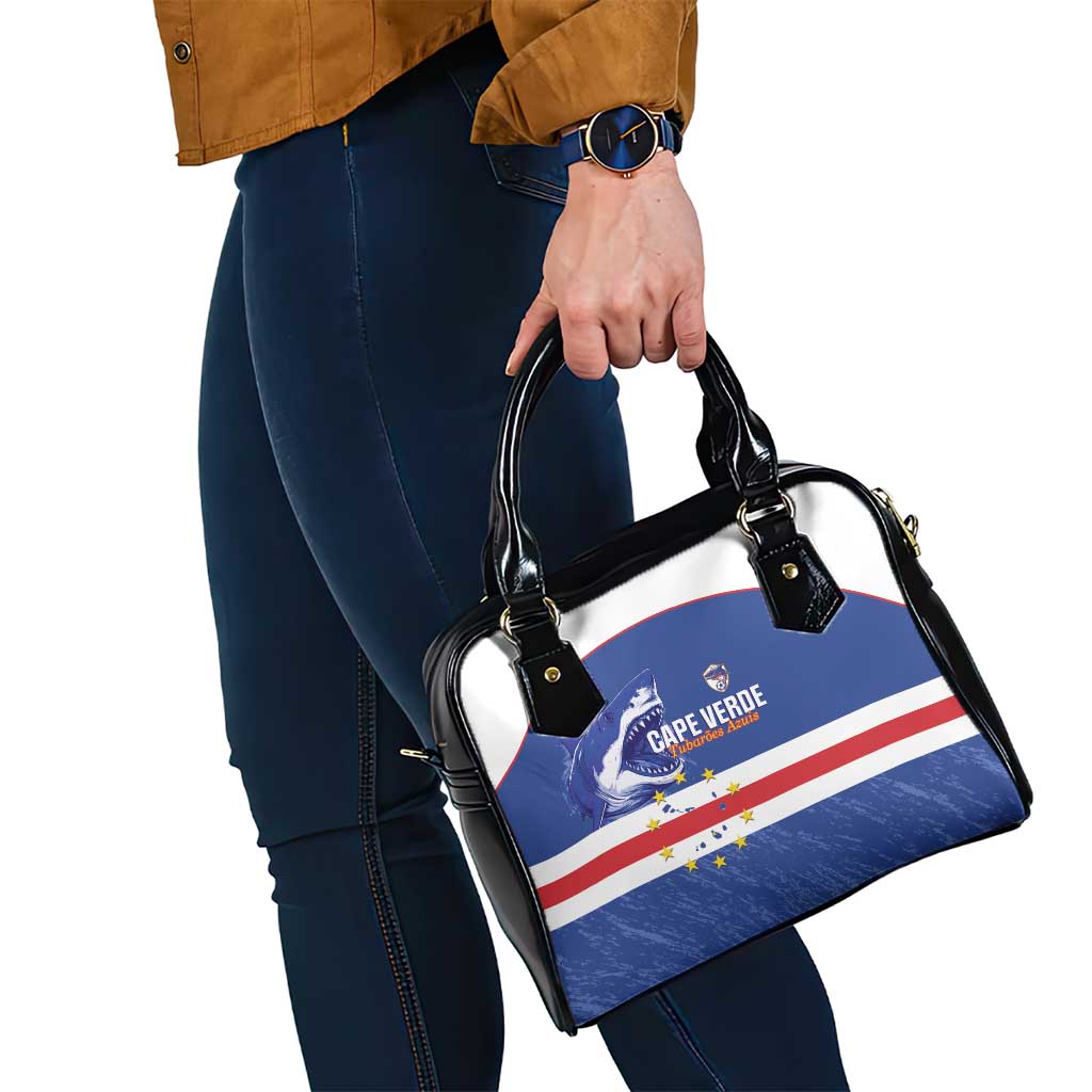 Cape Verde Football Shoulder Handbag Come On Tubaroes Azuis Shark - Wonder Print Shop