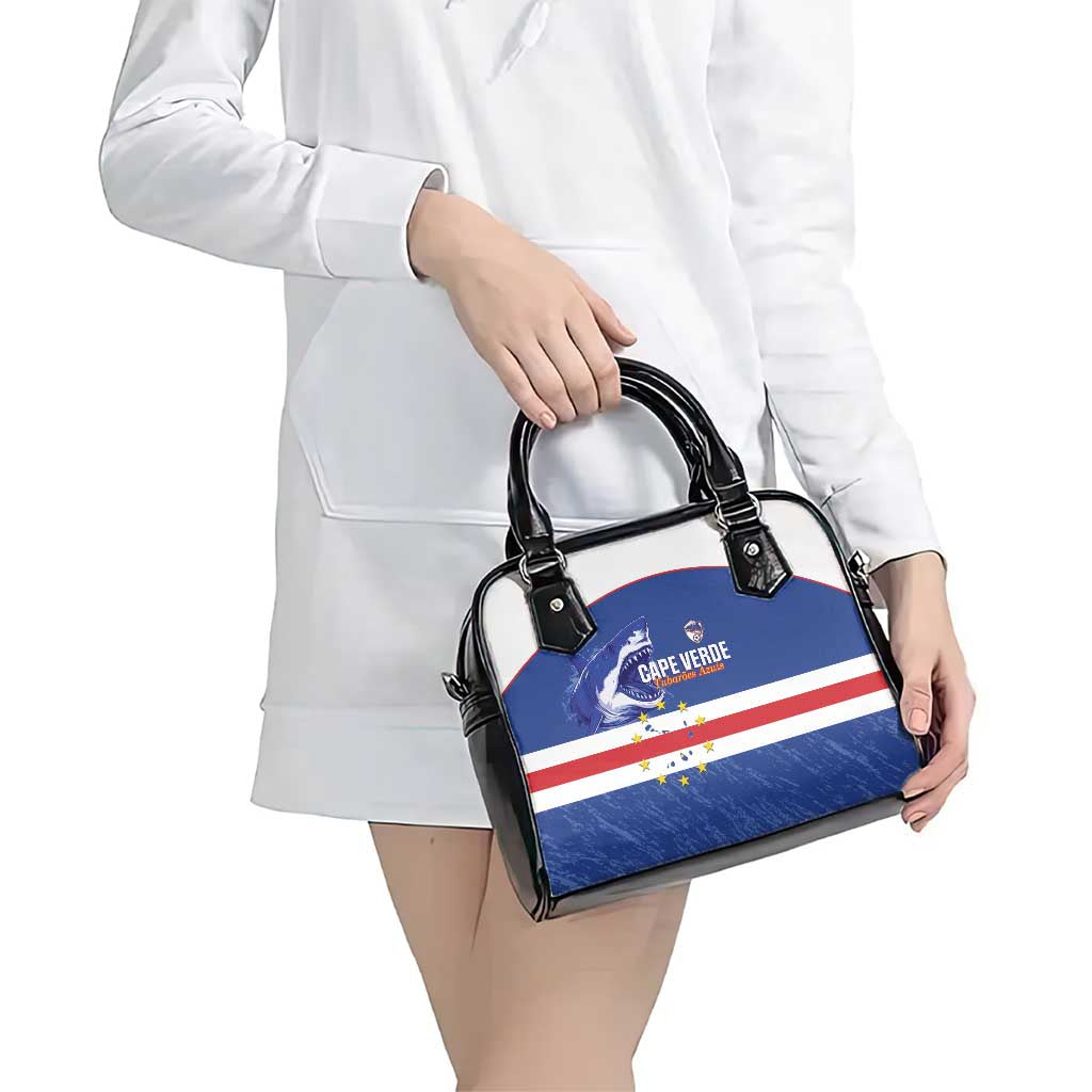 Cape Verde Football Shoulder Handbag Come On Tubaroes Azuis Shark - Wonder Print Shop
