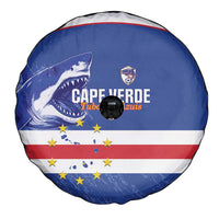 Cape Verde Football Spare Tire Cover Come On Tubaroes Azuis Shark - Wonder Print Shop