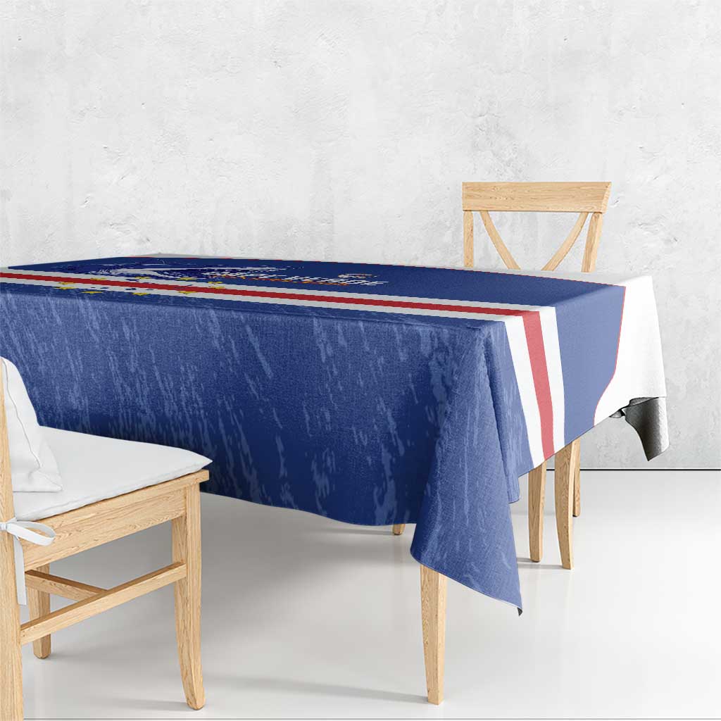 Cape Verde Football Tablecloth Come On Tubaroes Azuis Shark - Wonder Print Shop
