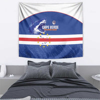 Cape Verde Football Tapestry Come On Tubaroes Azuis Shark - Wonder Print Shop