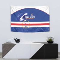 Cape Verde Football Tapestry Come On Tubaroes Azuis Shark - Wonder Print Shop