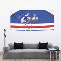 Cape Verde Football Tapestry Come On Tubaroes Azuis Shark - Wonder Print Shop