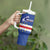 Cape Verde Football Custom Tumbler With Handle Come On Tubaroes Azuis Shark - Wonder Print Shop
