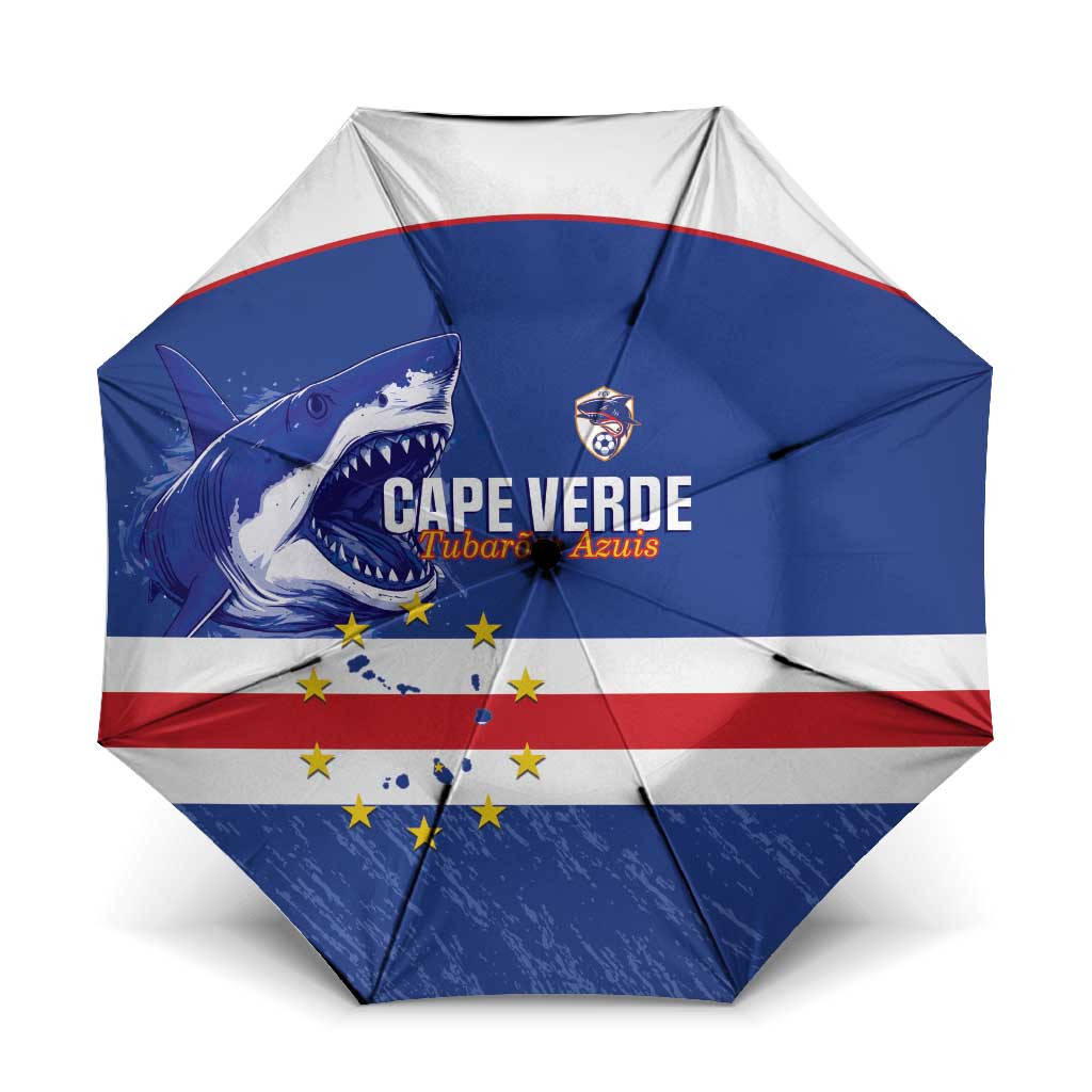 Cape Verde Football Umbrella Come On Tubaroes Azuis Shark - Wonder Print Shop
