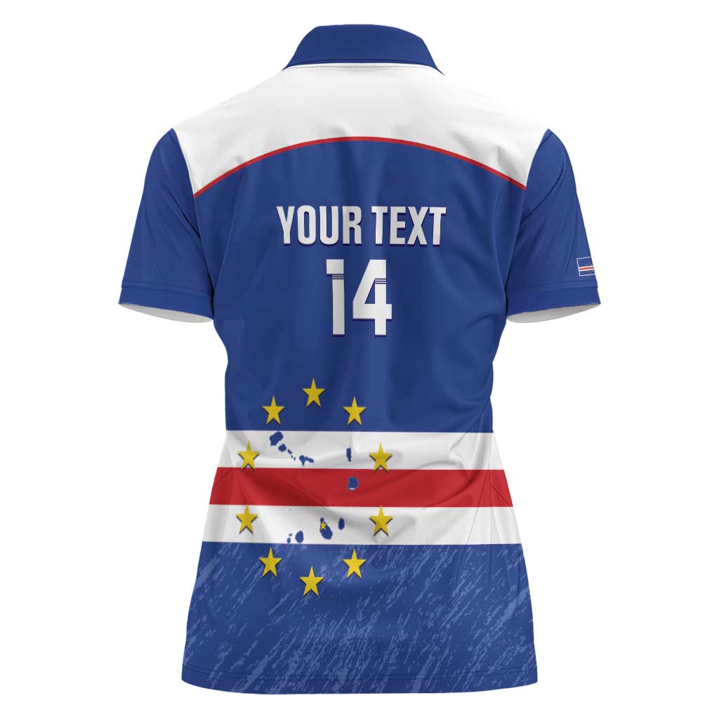 Cape Verde Football Custom Women Polo Shirt Come On Tubaroes Azuis Shark - Wonder Print Shop