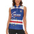 Cape Verde Football Custom Women Sleeveless Polo Shirt Come On Tubaroes Azuis Shark - Wonder Print Shop