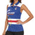 Cape Verde Football Custom Women Sleeveless Polo Shirt Come On Tubaroes Azuis Shark - Wonder Print Shop