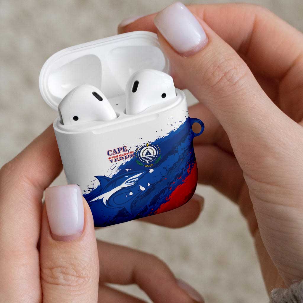 Cape Verde Football AirPods Case Tubaroes Azuis Glory World Cup - Wonder Print Shop