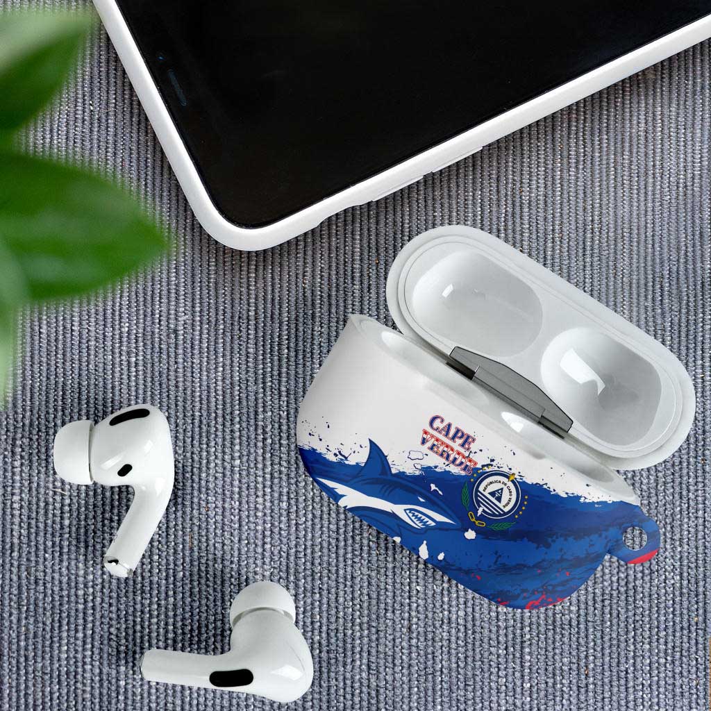 Cape Verde Football AirPods Case Tubaroes Azuis Glory World Cup - Wonder Print Shop
