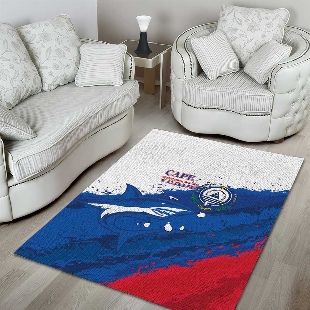 Cape Verde Football Area Rug Tubaroes Azuis Glory World Cup - Wonder Print Shop