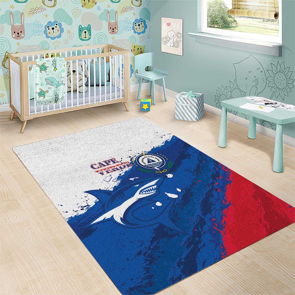 Cape Verde Football Area Rug Tubaroes Azuis Glory World Cup - Wonder Print Shop