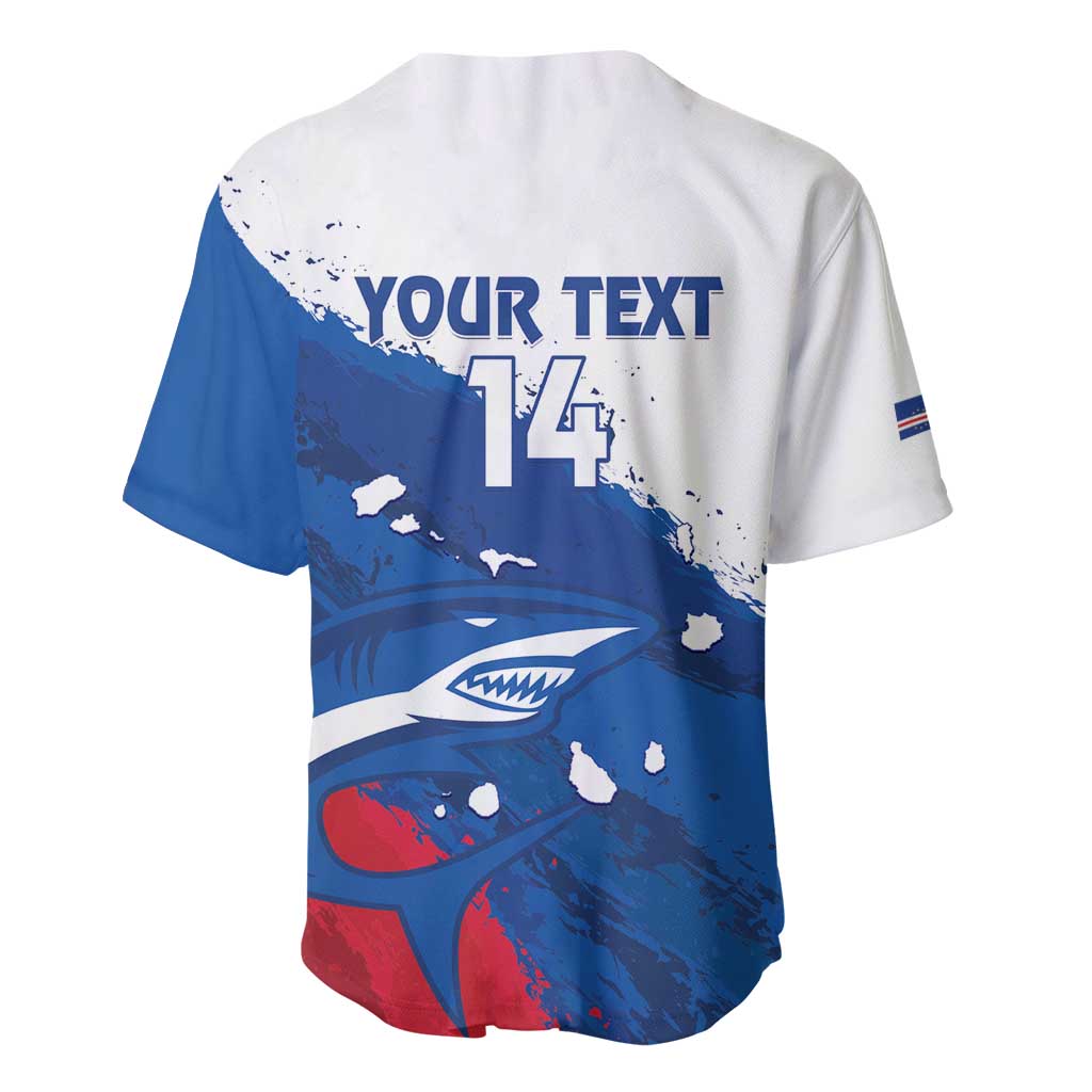 Cape Verde Football Custom Baseball Jersey Tubaroes Azuis Glory World Cup - Wonder Print Shop