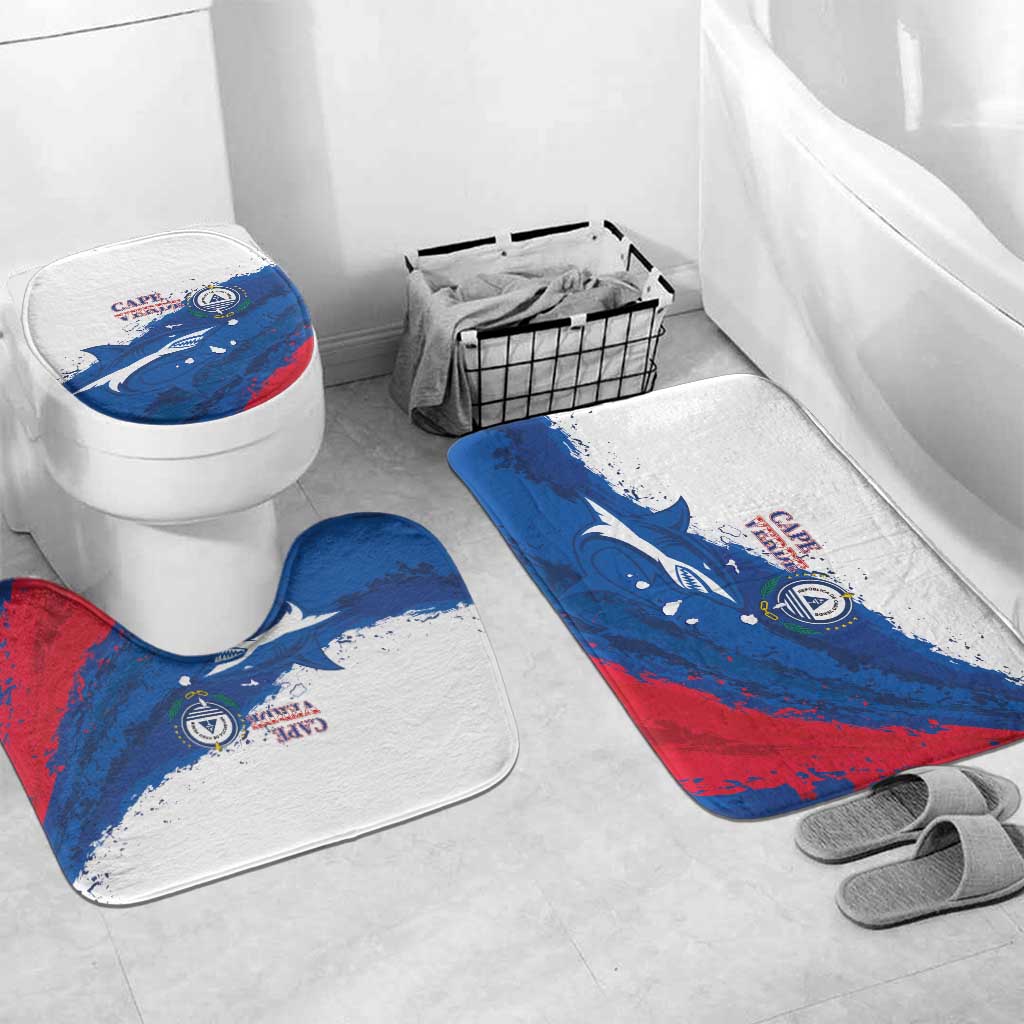 Cape Verde Football Bathroom Set Tubaroes Azuis Glory World Cup - Wonder Print Shop