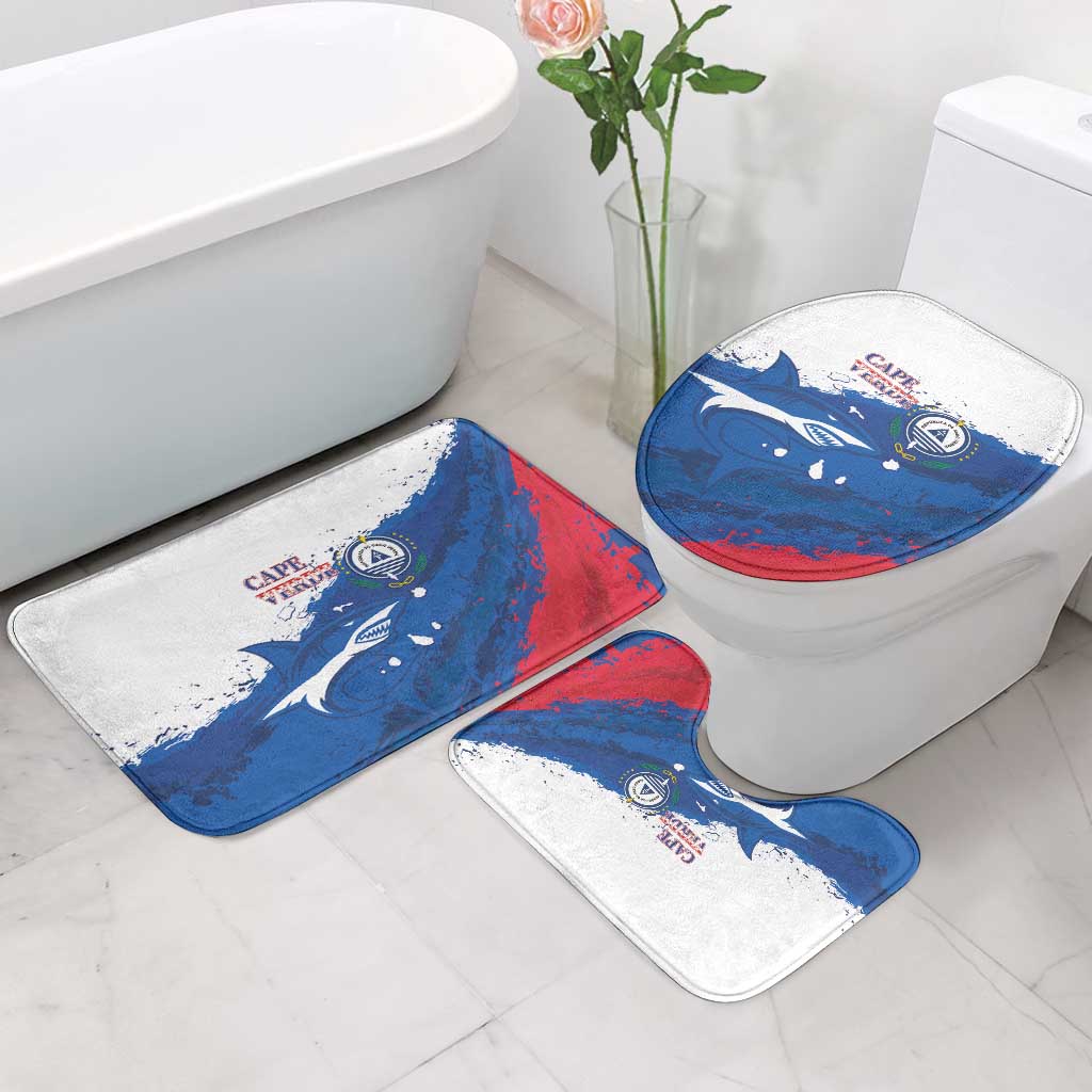 Cape Verde Football Bathroom Set Tubaroes Azuis Glory World Cup - Wonder Print Shop