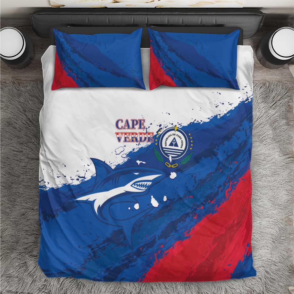 Cape Verde Football Bedding Set Tubaroes Azuis Glory World Cup - Wonder Print Shop
