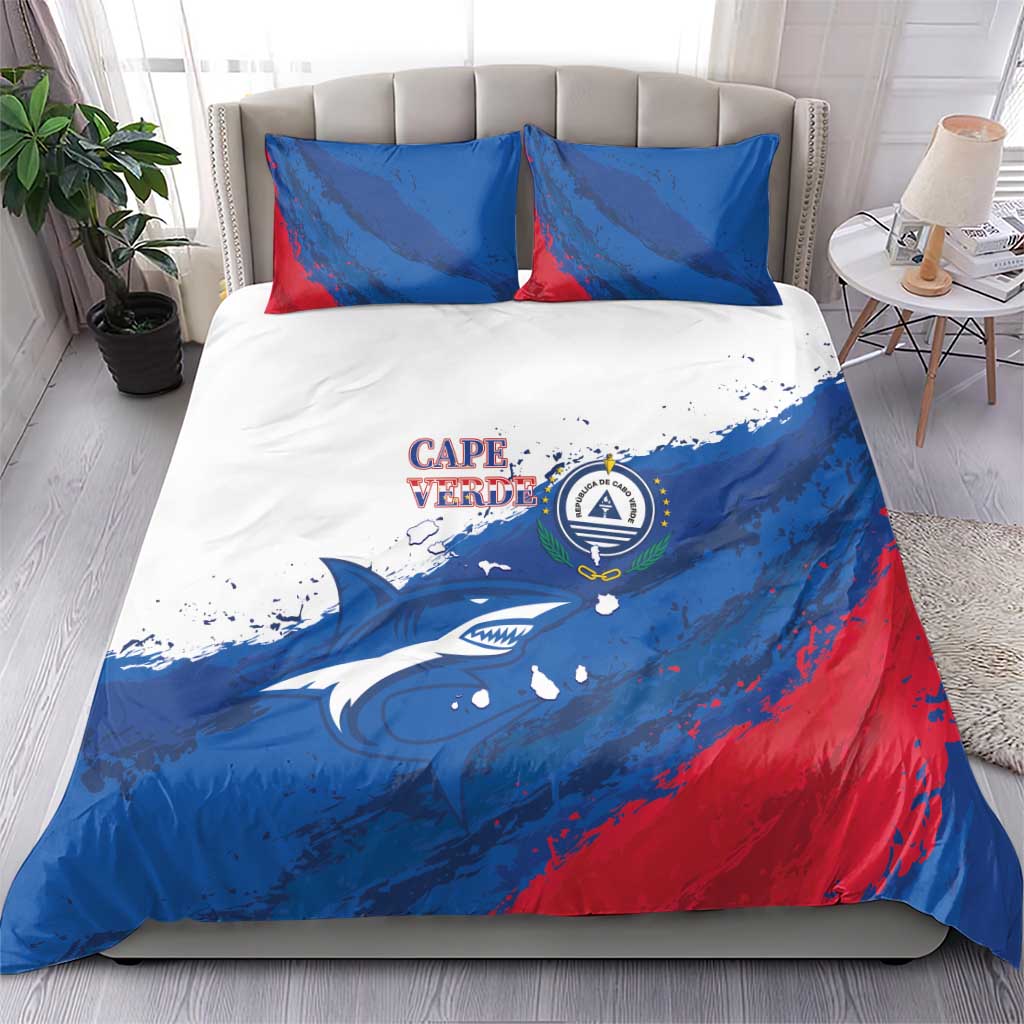 Cape Verde Football Bedding Set Tubaroes Azuis Glory World Cup - Wonder Print Shop