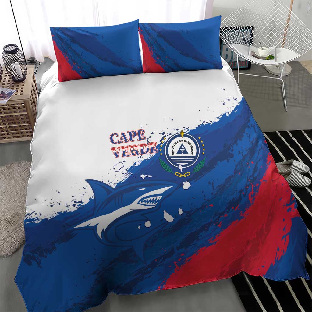 Cape Verde Football Bedding Set Tubaroes Azuis Glory World Cup - Wonder Print Shop