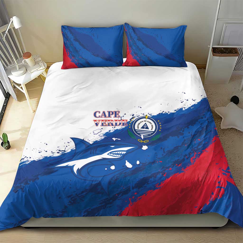 Cape Verde Football Bedding Set Tubaroes Azuis Glory World Cup - Wonder Print Shop