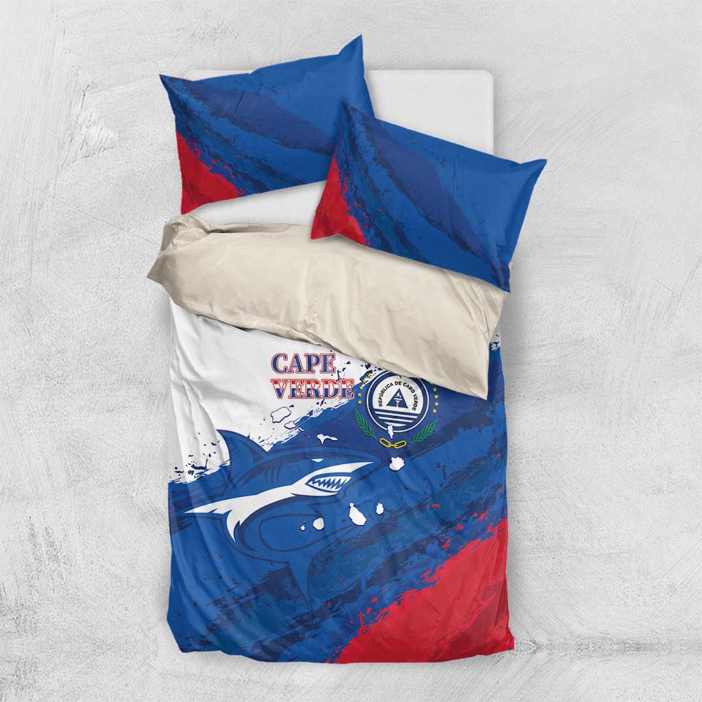 Cape Verde Football Bedding Set Tubaroes Azuis Glory World Cup - Wonder Print Shop