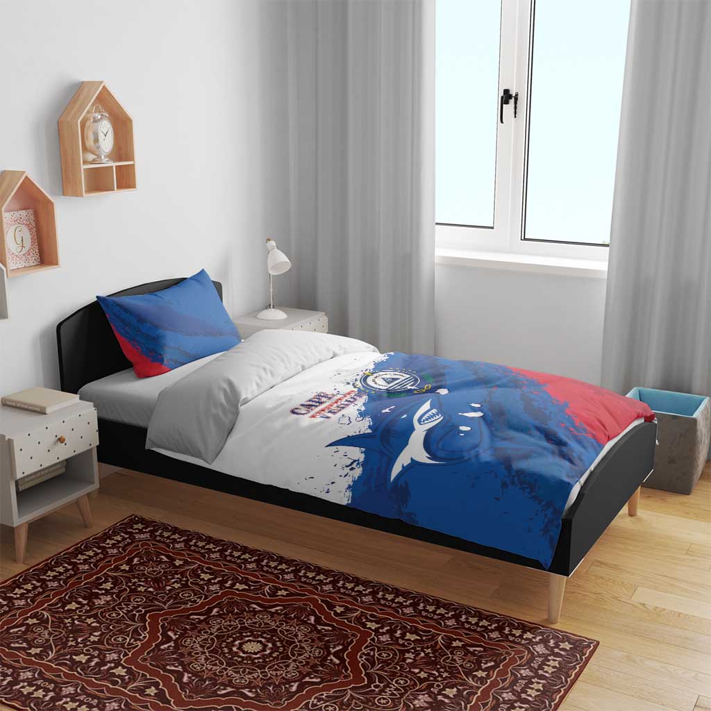 Cape Verde Football Bedding Set Tubaroes Azuis Glory World Cup - Wonder Print Shop