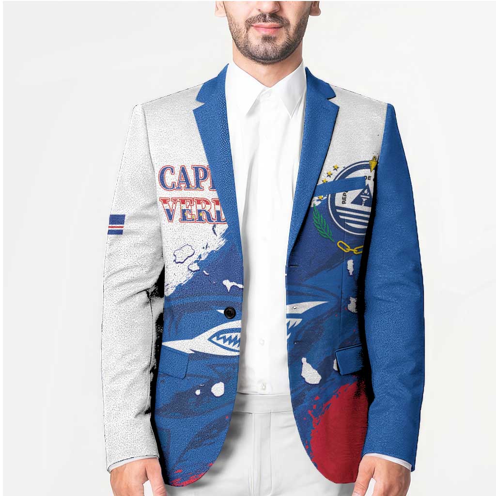 Cape Verde Football Custom Blazer Tubaroes Azuis Glory World Cup - Wonder Print Shop