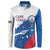 Cape Verde Football Custom Button Sweatshirt Tubaroes Azuis Glory World Cup - Wonder Print Shop