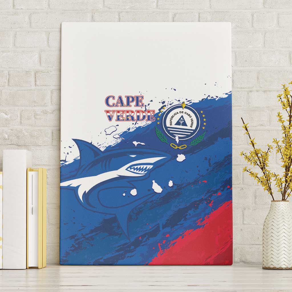 Cape Verde Football Canvas Wall Art Tubaroes Azuis Glory World Cup - Wonder Print Shop