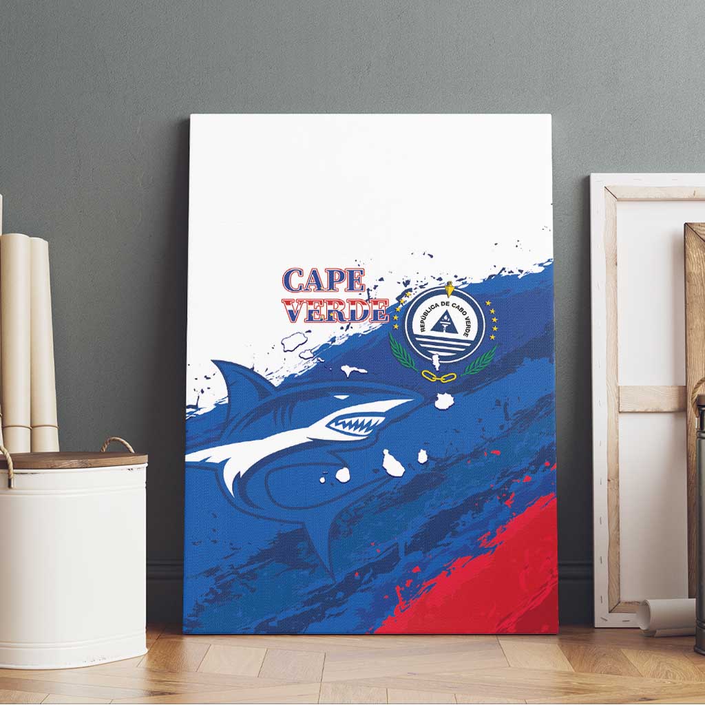 Cape Verde Football Canvas Wall Art Tubaroes Azuis Glory World Cup - Wonder Print Shop