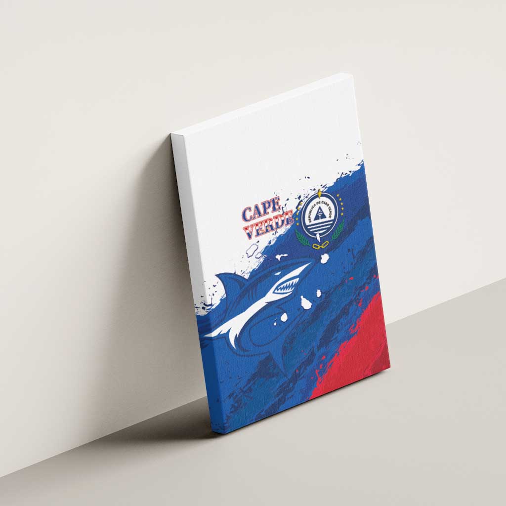 Cape Verde Football Canvas Wall Art Tubaroes Azuis Glory World Cup - Wonder Print Shop