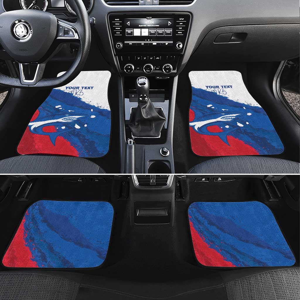 Cape Verde Football Custom Car Mats Tubaroes Azuis Glory World Cup - Wonder Print Shop