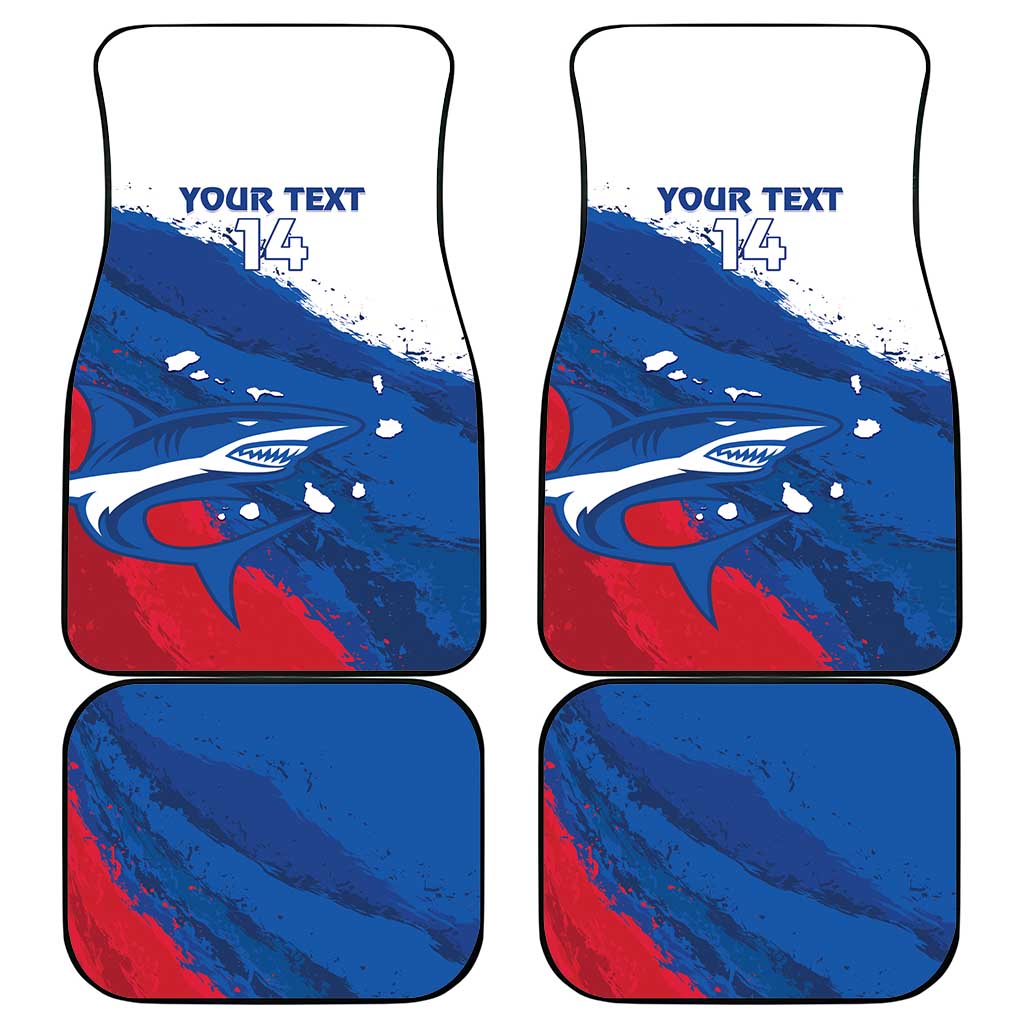 Cape Verde Football Custom Car Mats Tubaroes Azuis Glory World Cup - Wonder Print Shop