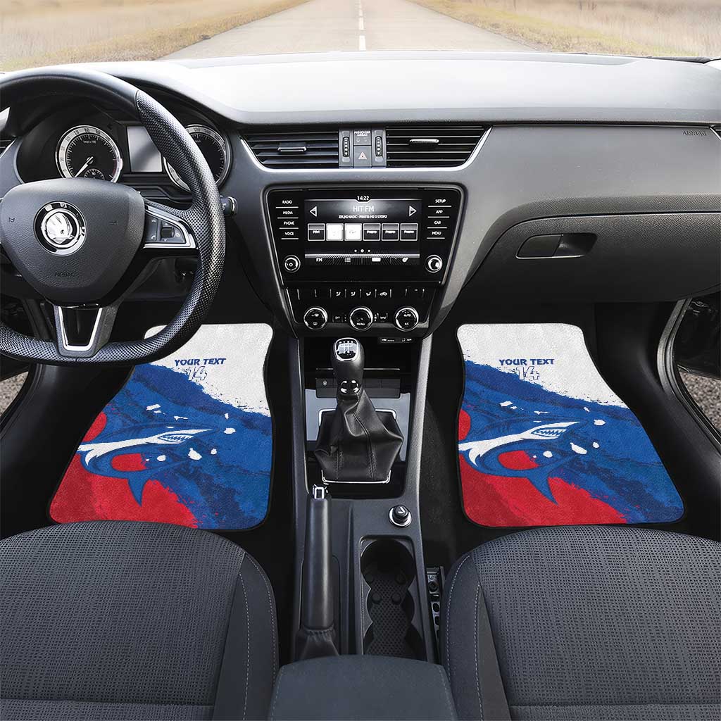 Cape Verde Football Custom Car Mats Tubaroes Azuis Glory World Cup - Wonder Print Shop