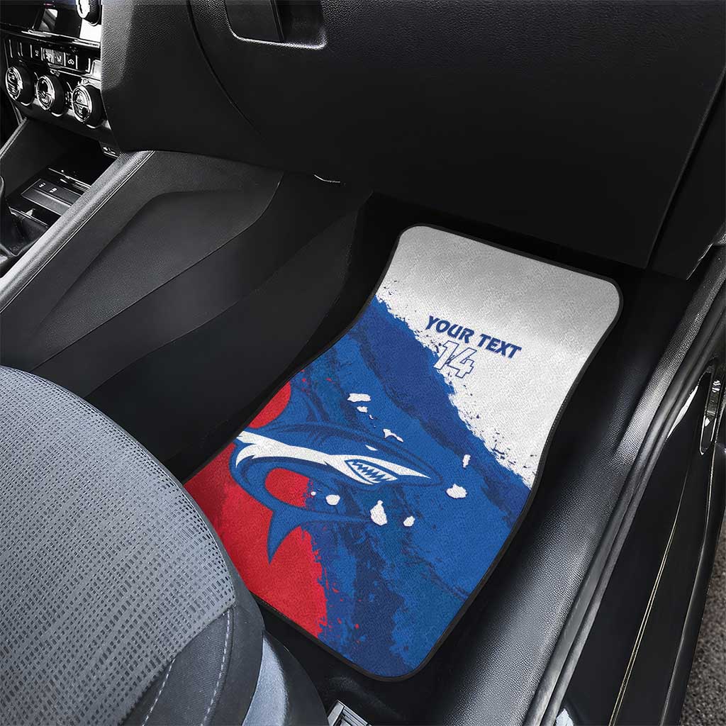 Cape Verde Football Custom Car Mats Tubaroes Azuis Glory World Cup - Wonder Print Shop
