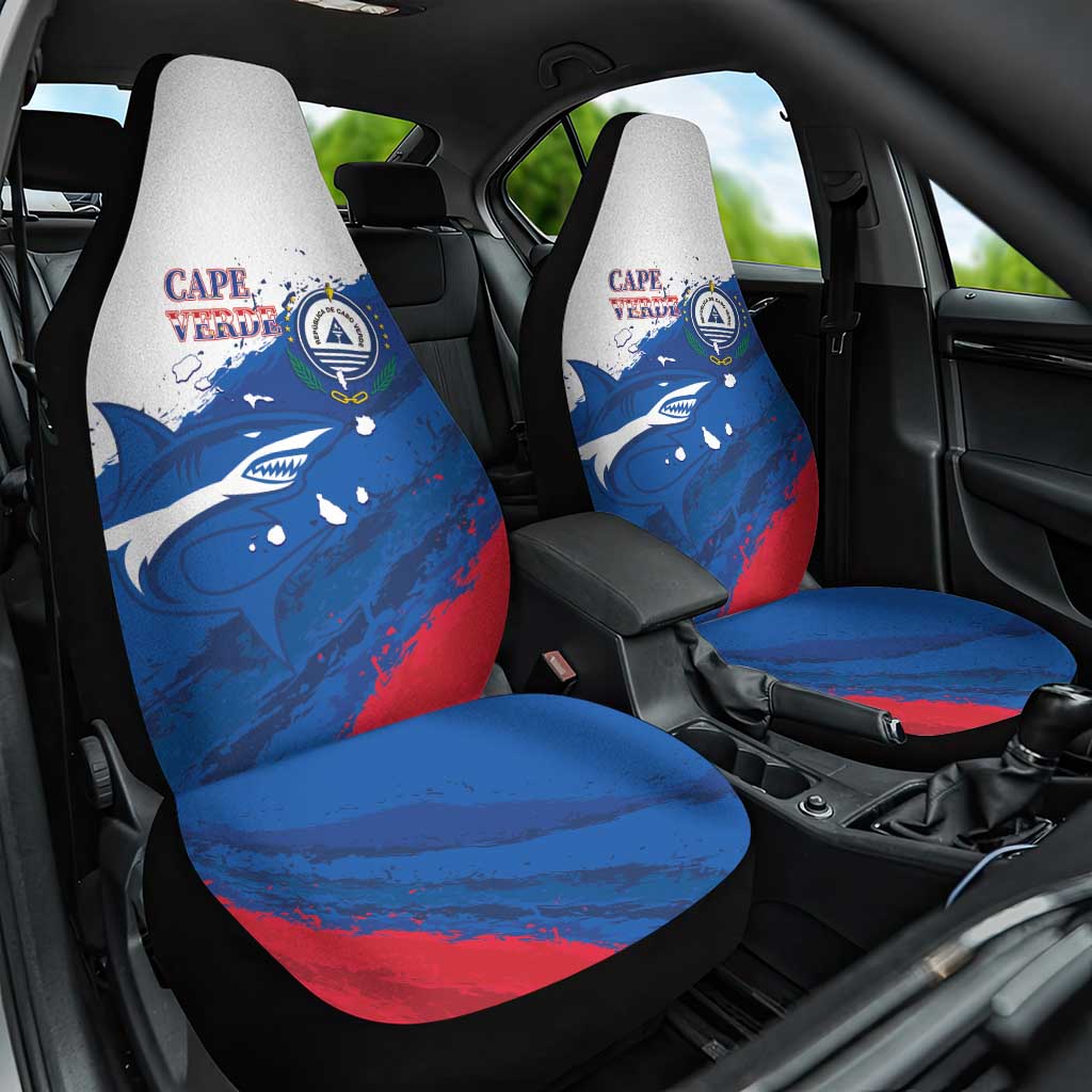 Cape Verde Football Car Seat Cover Tubaroes Azuis Glory World Cup - Wonder Print Shop