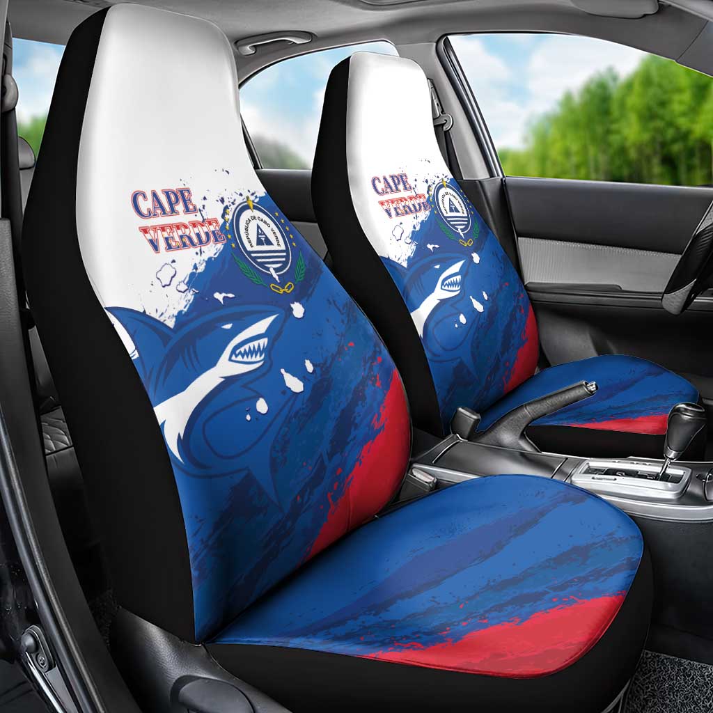 Cape Verde Football Car Seat Cover Tubaroes Azuis Glory World Cup - Wonder Print Shop