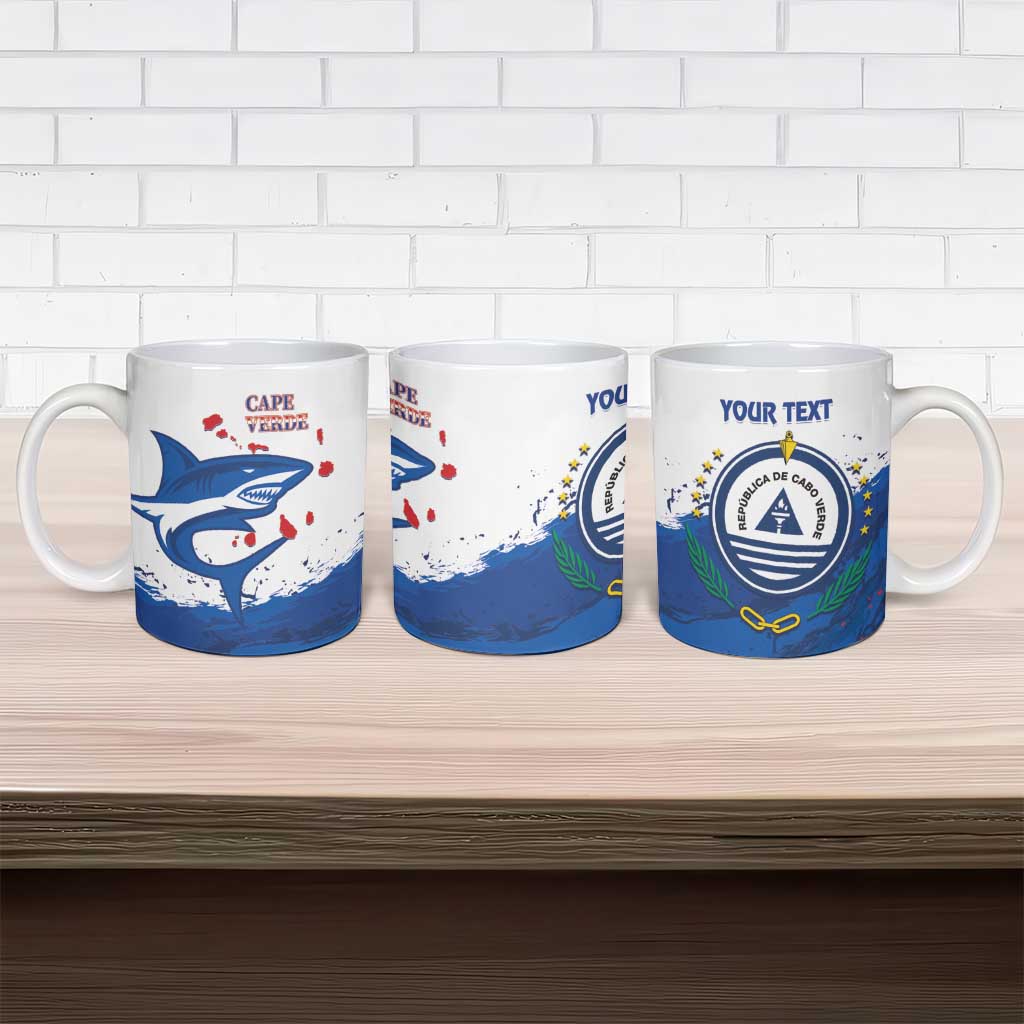 Cape Verde Football Custom Ceramic Mug Tubaroes Azuis Glory World Cup - Wonder Print Shop