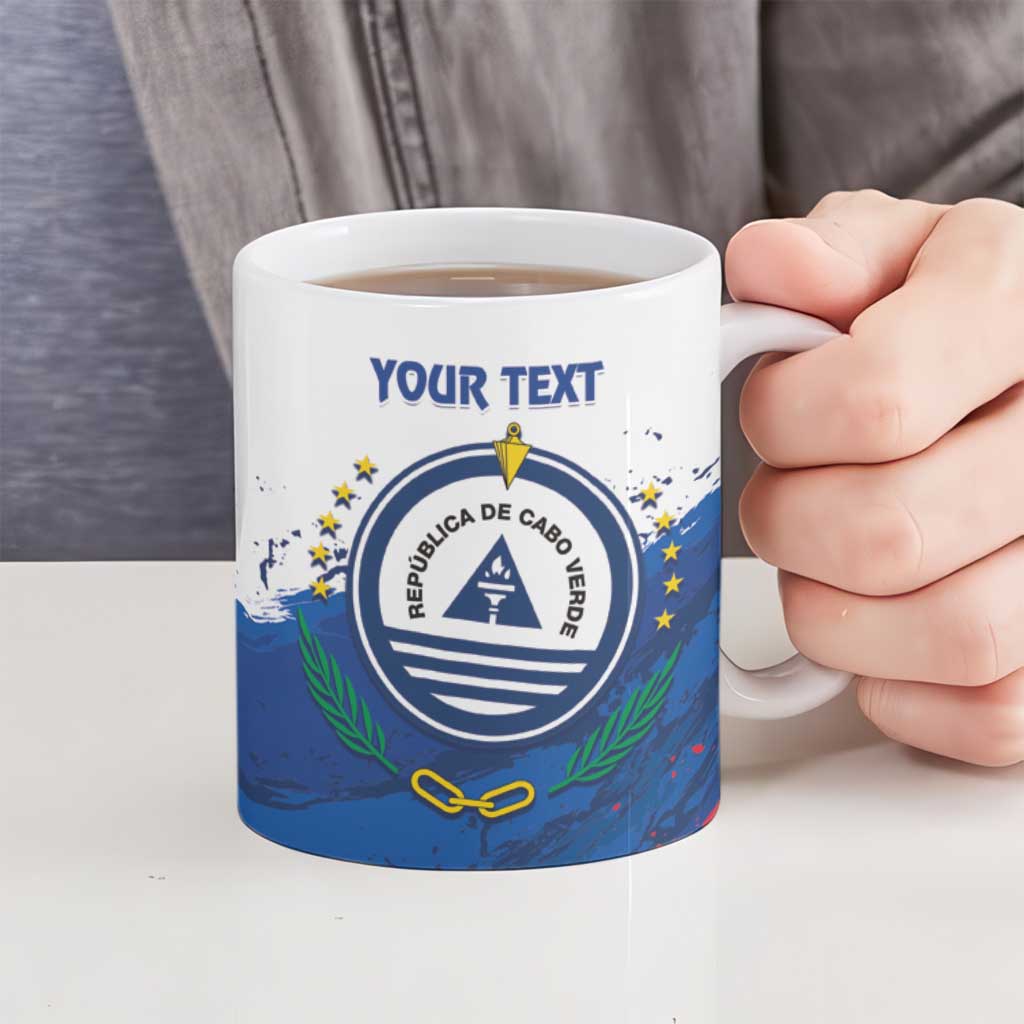 Cape Verde Football Custom Ceramic Mug Tubaroes Azuis Glory World Cup - Wonder Print Shop