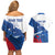 Cape Verde Football Custom Couples Matching Off Shoulder Short Dress and Hawaiian Shirt Tubaroes Azuis Glory World Cup - Wonder Print Shop