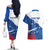 Cape Verde Football Custom Couples Matching Off The Shoulder Long Sleeve Dress and Hawaiian Shirt Tubaroes Azuis Glory World Cup - Wonder Print Shop