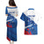 Cape Verde Football Custom Couples Matching Puletasi and Hawaiian Shirt Tubaroes Azuis Glory World Cup - Wonder Print Shop