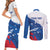 Cape Verde Football Custom Couples Matching Short Sleeve Bodycon Dress and Long Sleeve Button Shirt Tubaroes Azuis Glory World Cup - Wonder Print Shop