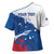 Cape Verde Football Custom Cross Shoulder Shirt Tubaroes Azuis Glory World Cup - Wonder Print Shop