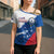 Cape Verde Football Custom Cross Shoulder Shirt Tubaroes Azuis Glory World Cup - Wonder Print Shop