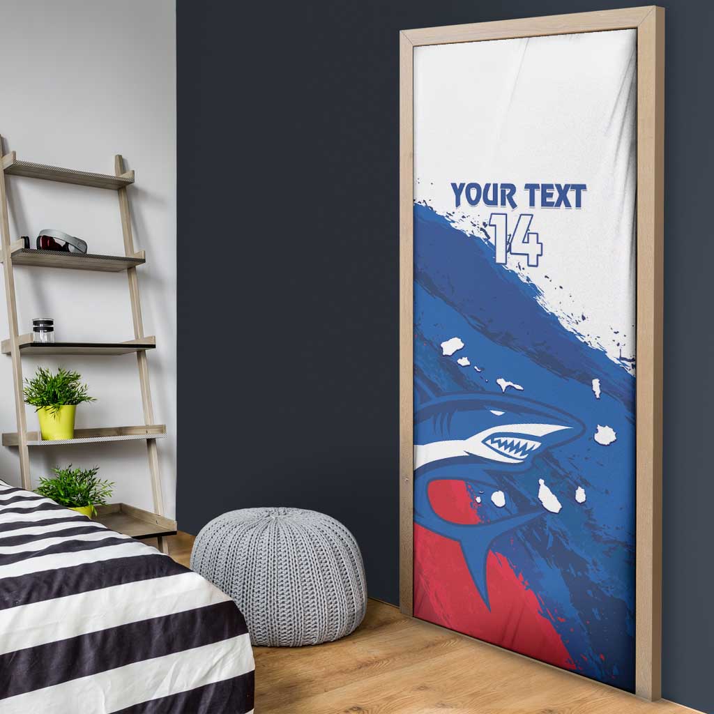 Cape Verde Football Custom Door Cover Tubaroes Azuis Glory World Cup - Wonder Print Shop